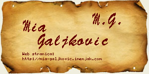 Mia Galjković vizit kartica